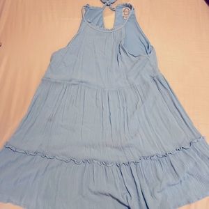 FRANCESCAS Blue Mini Halter Dress